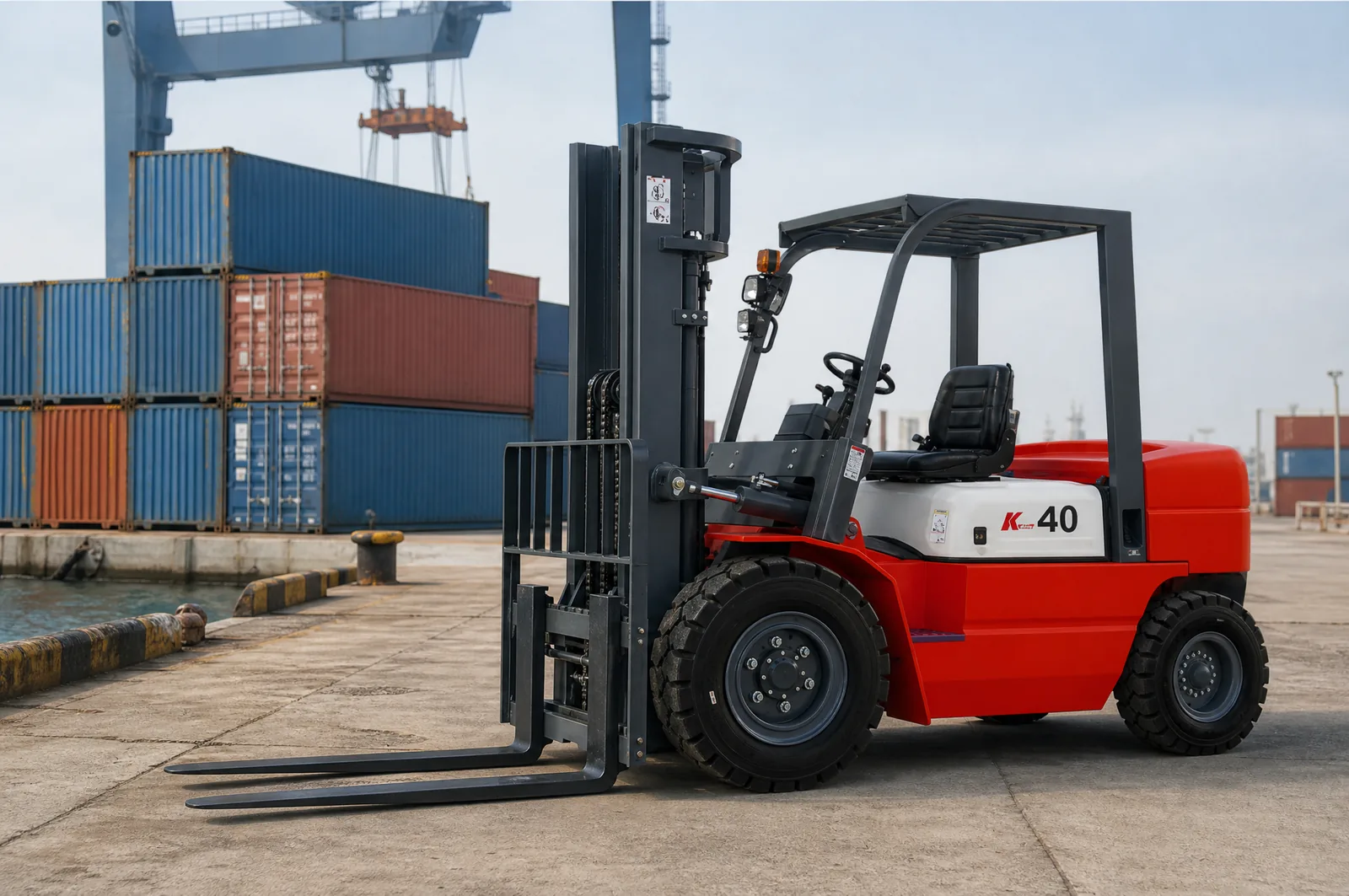 CPC(D)35 3.5 t diesel forklift working in port