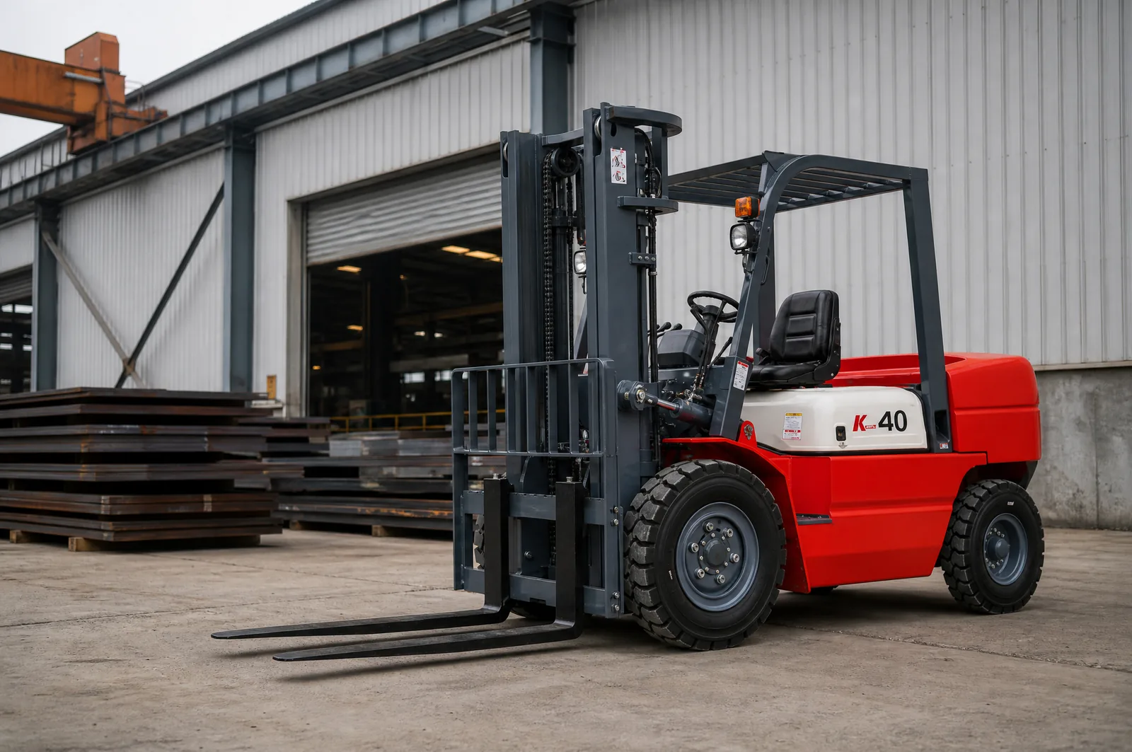 CPC(D)40Q 3.8 t diesel forklift working in factory