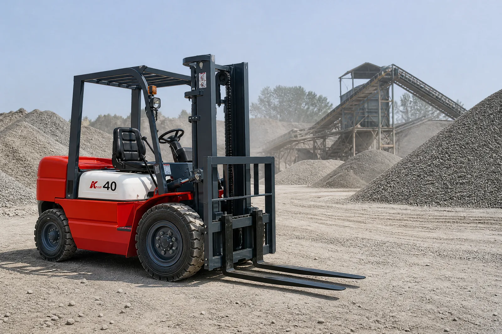 CPC(D)40Q 3.8 t diesel forklift working in quarry