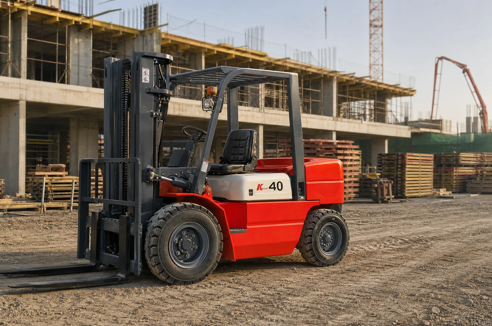 CPC(D)50 5 t diesel forklift working in construction